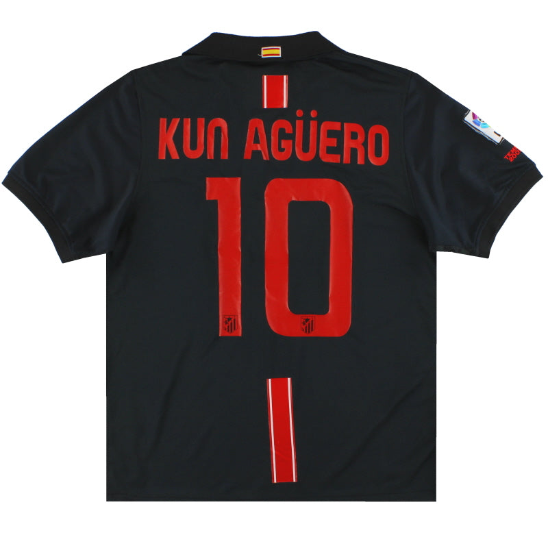 2009-10 Atletico Madrid Nike Away Shirt Kun Aguero #10 M  Football Shirt