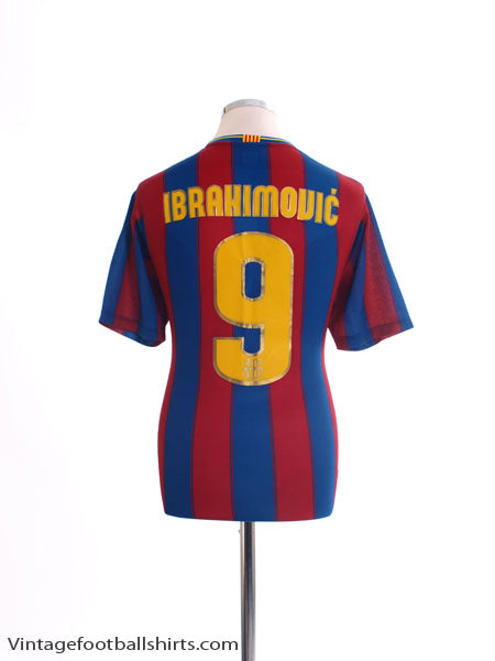 2009-10 Barcelona Basic Home Shirt Ibrahimovic #9 M Football Shirt
