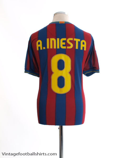 2009-10 Barcelona Home Shirt A.Iniesta #8 M Football Shirt