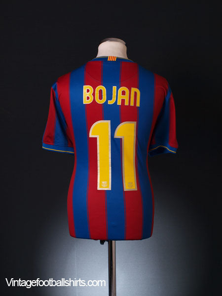 2009-10 Barcelona Home Shirt Bojan #11 L Football Shirt