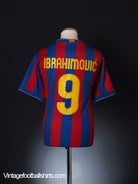 2009-10 Barcelona Home Shirt Ibrahimovic #9 XXL Football Shirt