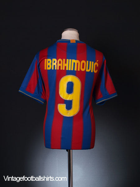 2009-10 Barcelona Home Shirt Ibrahimovic #9 XXL Football Shirt