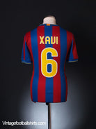 2009-10 Barcelona Home Shirt Xavi #6 M Football Shirt
