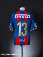 2009-10 FC Basel Match Issue Home Shirt Frei #13 M Football Shirt