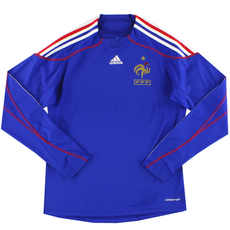 2009-10 France adidas 'Formotion' Women's Home Shirt L/S M Football Shirt