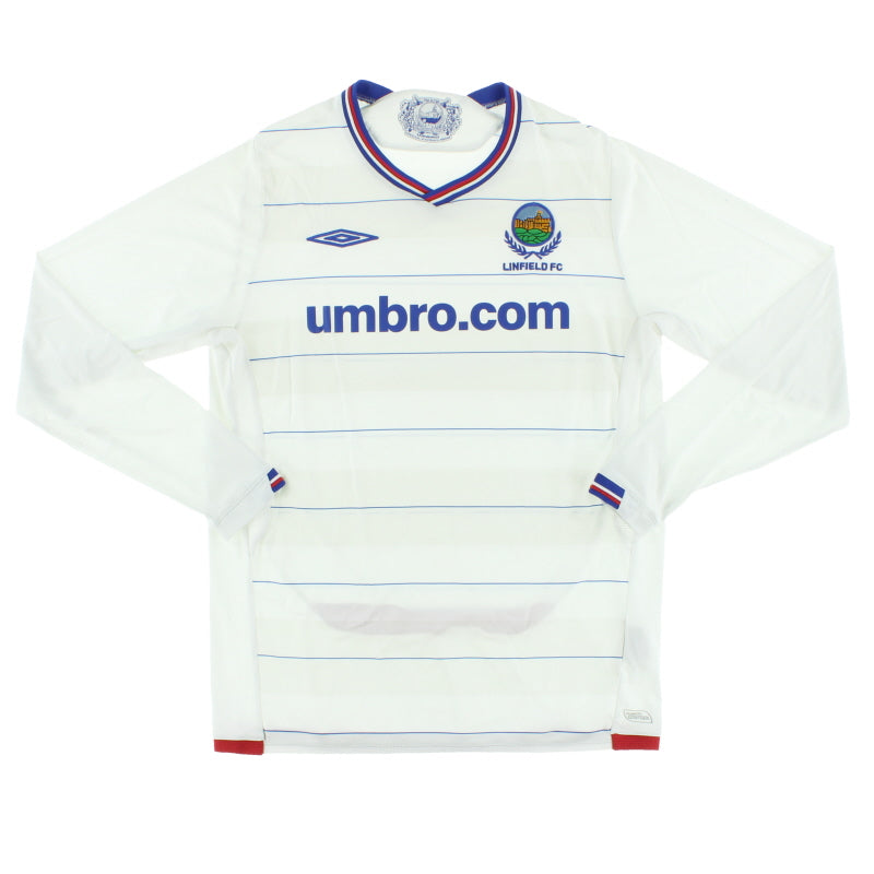 2009-10 Linfield Away Shirt L/S M Football Shirt