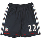 2009-10 Liverpool adidas Player Issue Alternative Away Shorts #22 *As New* L Football Shorts