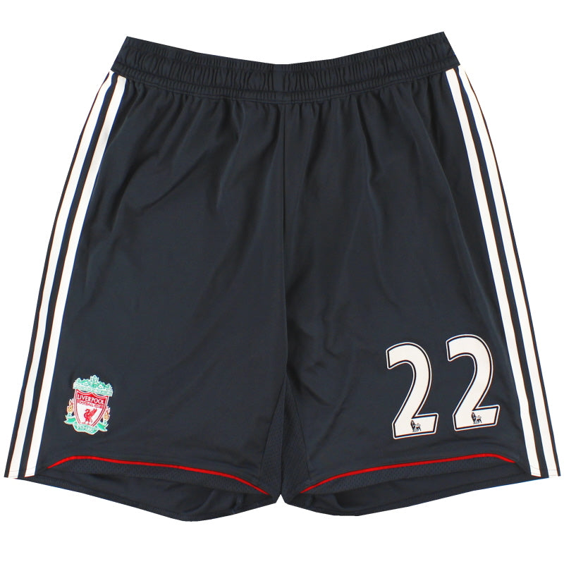 2009-10 Liverpool adidas Player Issue Alternative Away Shorts #22 *As New* L Football Shorts
