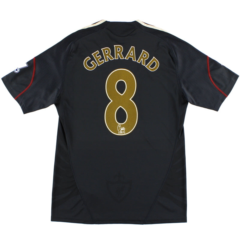 2009-10 Liverpool Away Shirt Gerrard #8 *Mint* M Football Shirt