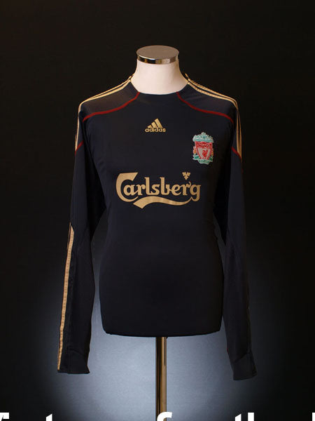 2009-10 Liverpool Away Shirt L/S M Football Shirt