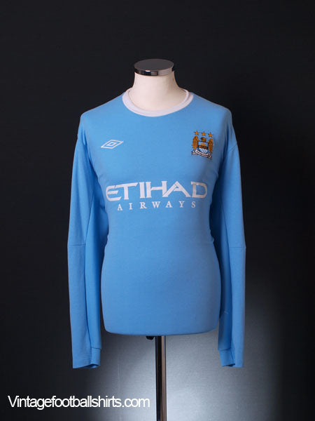 2009-10 Manchester City Home Shirt L/S XXL Football Shirt