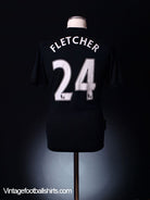 2009-10 Manchester United Away Shirt Fletcher #24 S Football Shirt