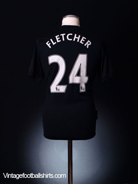 2009-10 Manchester United Away Shirt Fletcher #24 S Football Shirt