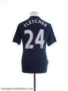 2009-10 Manchester United Away Shirt Fletcher #24 S Football Shirt