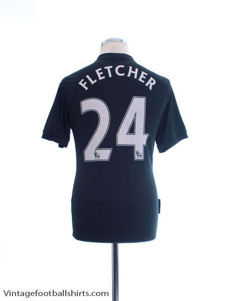 2009-10 Manchester United Away Shirt Fletcher #24 S Football Shirt