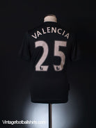 2009-10 Manchester United Away Shirt Valencia #25 S Football Shirt
