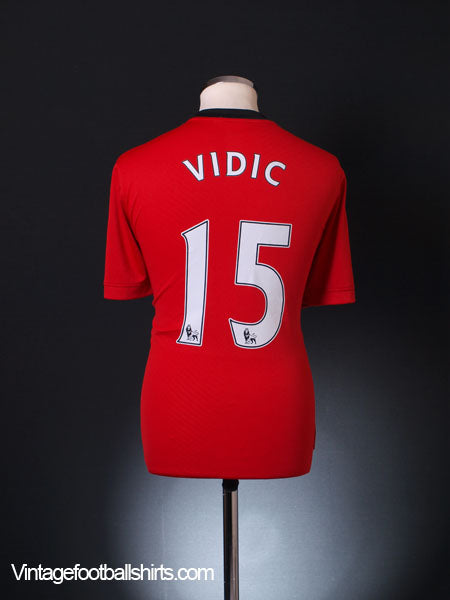 2009-10 Manchester United Home Shirt Vidic #15 L Football Shirt