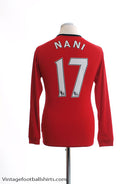 2009-10 Manchester United Home Shirt Nani #17 L/S XL.Boys Football Shirt