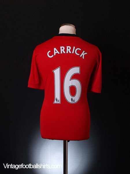 2009-10 Manchester United Home Shirt Carrick #16 L Football Shirt