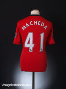 2009-10 Manchester United Home Shirt Macheda #41 *Mint* L Football Shirt