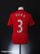 2009-10 Manchester United Home Shirt Evra #3 S Football Shirt