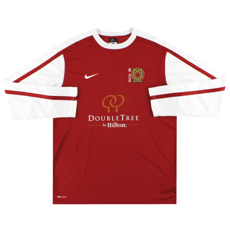 2009-10 MK Dons Nike Away Shirt L/S L Football Shirt