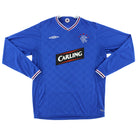 2009-10 Rangers Home Shirt L/S L Football Shirt