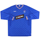 2009-10 Rangers Umbro Home Shirt L/S XL Football Shirt