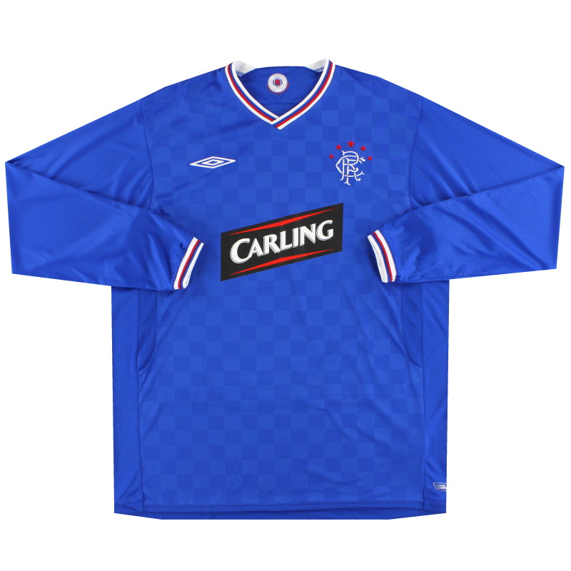 2009-10 Rangers Umbro Home Shirt L/S XL Football Shirt