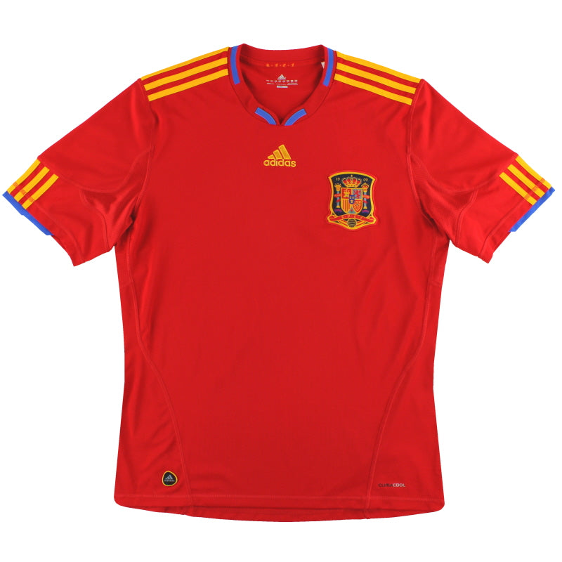 2009-10 Spain adidas Home Shirt *Mint* M Football Shirt