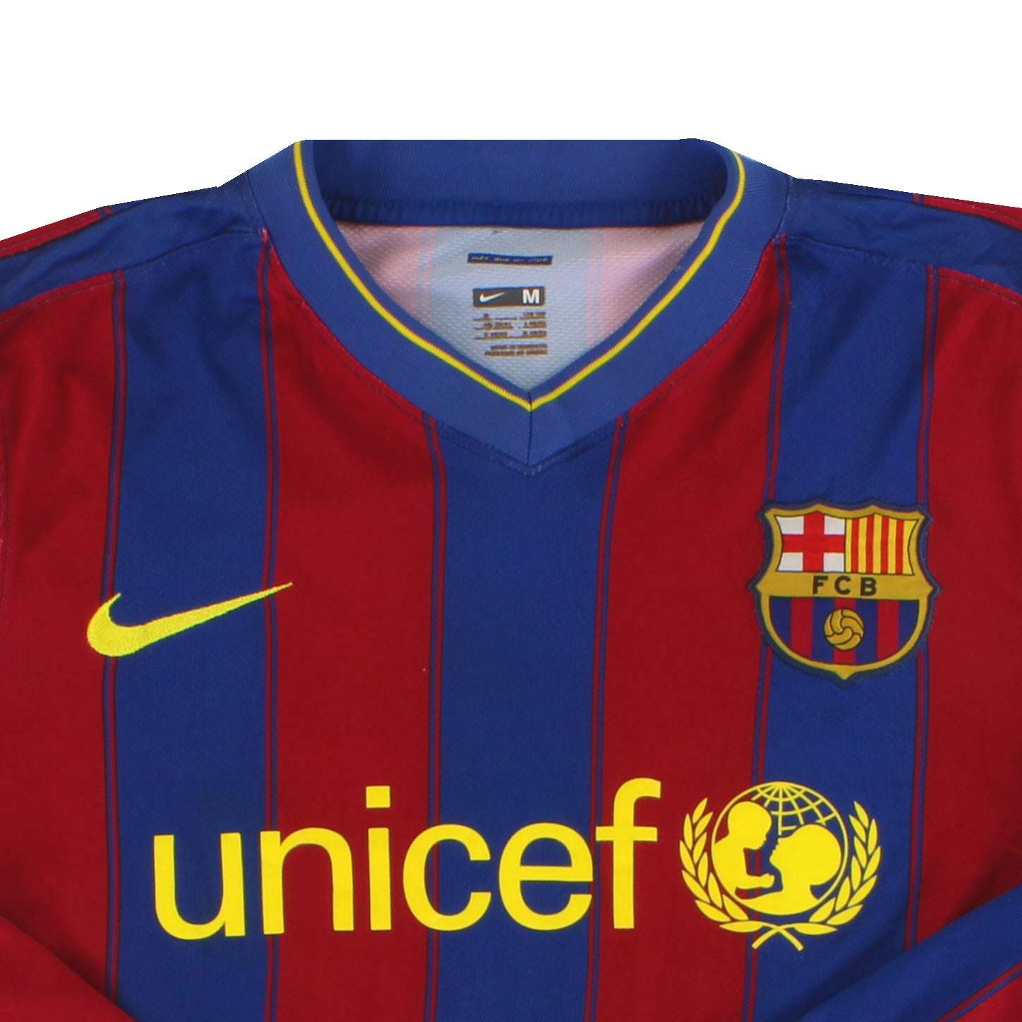 2009-10 Barcelona Nike Player Issue Home Shirt Messi #10 L/S M