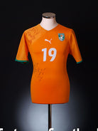 2009 Ivory Coast Match Worn Signed Home Shirt Toure #19 (vs. Germany) Football Shirt
