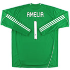 2010-11 AC Milan Goalkeeper Shirt Amelia #1 XXL Football Shirt