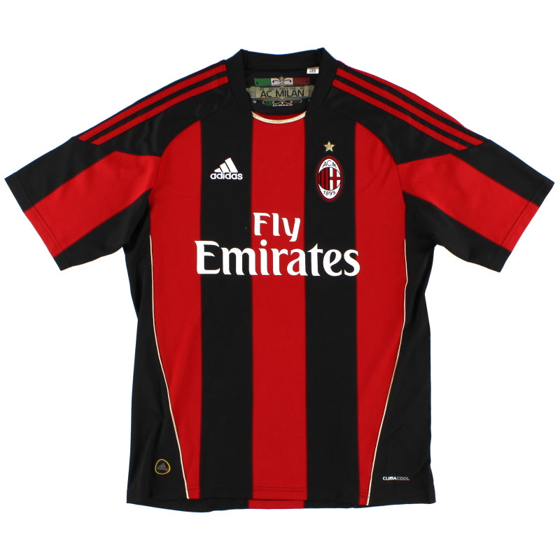 2010-11 AC Milan adidas Home Shirt S Football Shirt