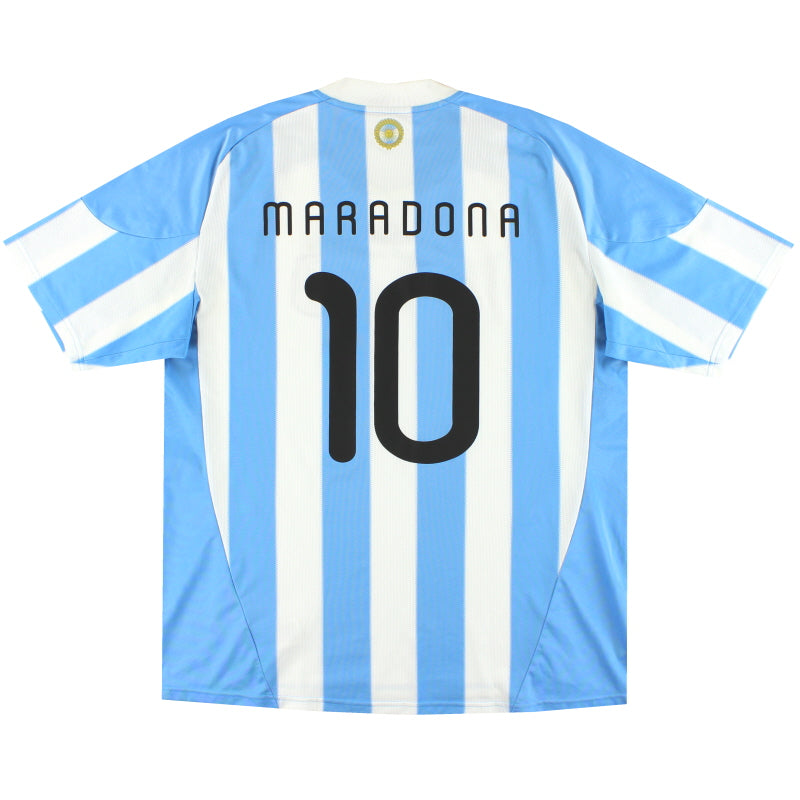 2010-11 Argentina adidas Home Shirt Maradona #10 XXL P47066