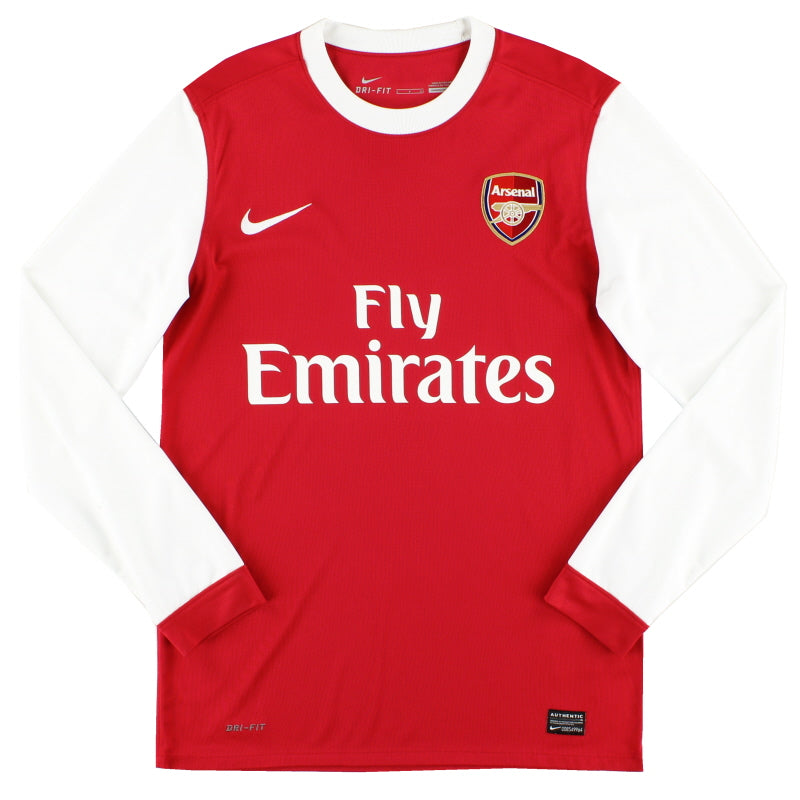 2010-11 Arsenal Home Shirt L/S M Football Shirt