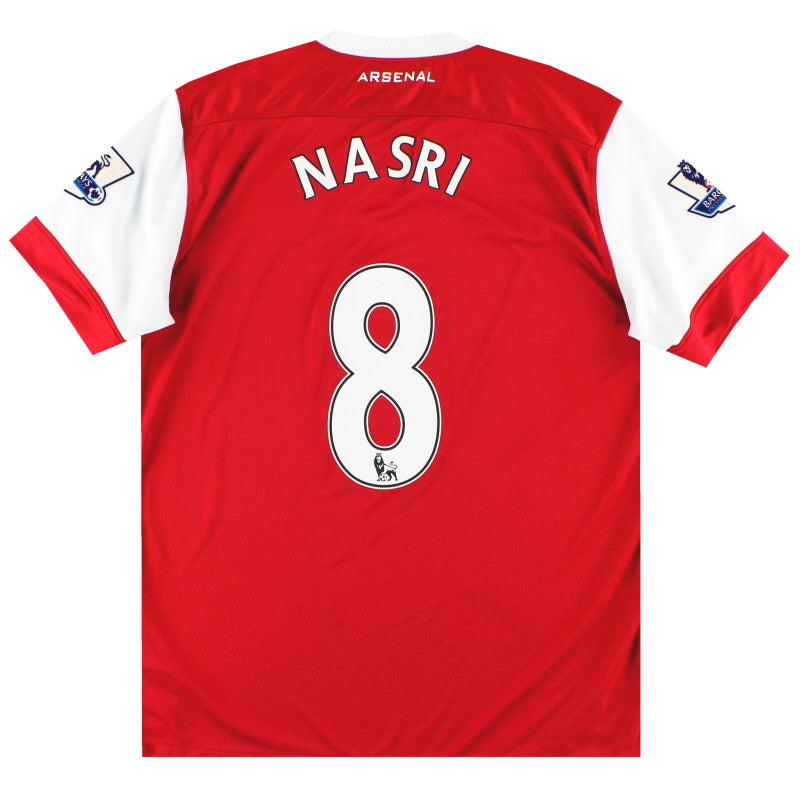2010-11 Arsenal Nike Home Shirt Nasri #8 L Football Shirt