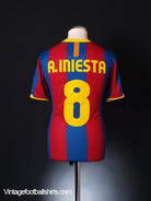 2010-11 Barcelona Home Shirt A.Iniesta #8 M Football Shirt