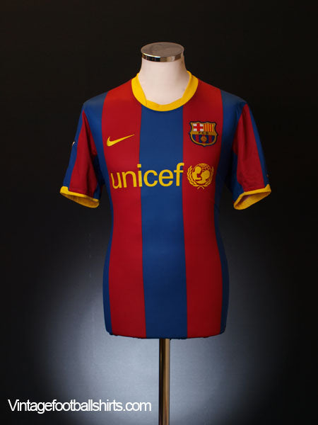 2010-11 Barcelona Home Shirt L Football Shirt