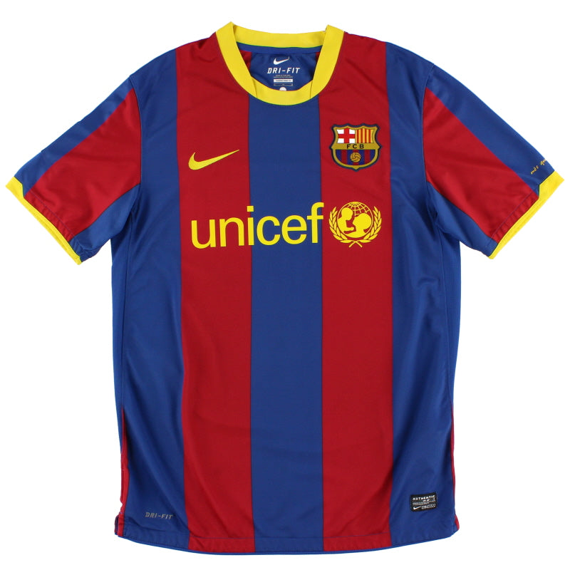 2010-11 Barcelona Home Shirt L Football Shirt