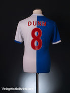 2010-11 Blackburn Home Shirt Dunn #8 M Football Shirt
