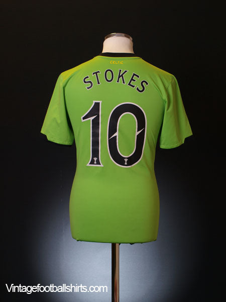 2010-11 Celtic Away Shirt Stokes #10 L Vintage Football Shirts