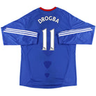 2010-11 Chelsea Home Shirt Drogba #11 L/S XL Football Shirt