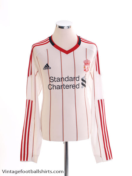 2010-11 Liverpool Away Shirt L/S *Mint* L Football Shirt
