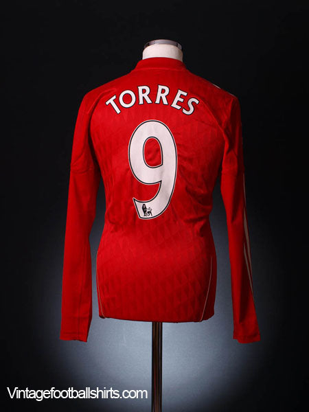 2010-11 Liverpool Match Issue Home Shirt Torres #9 L/S L | Vintage