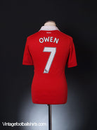 2010-11 Manchester United Home Shirt Owen #7 M Football Shirt