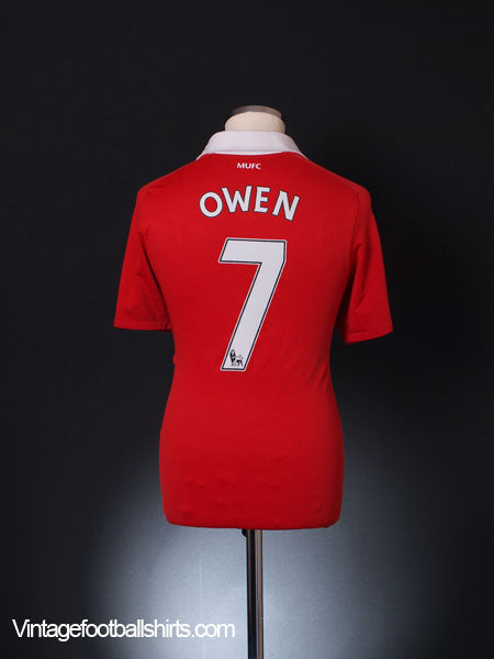 2010-11 Manchester United Home Shirt Owen #7 M Football Shirt