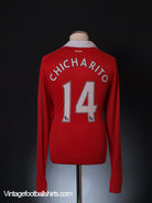 2010-11 Manchester United Home Shirt Chicharito #14 L/S L Football Shirt