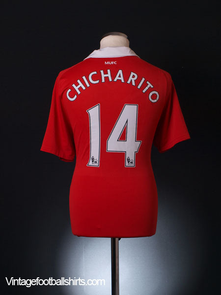 2010-11 Manchester United Home Shirt Chicharito #14 M Football Shirt