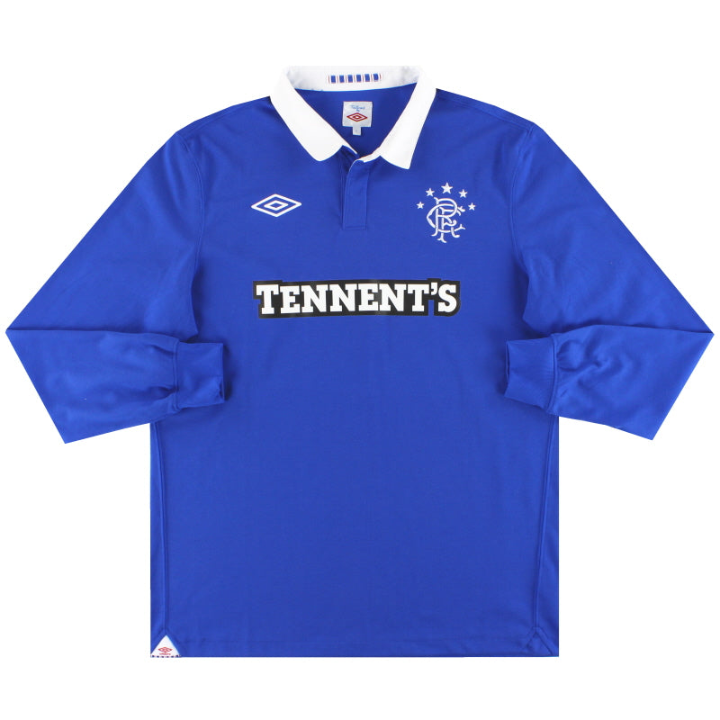 2010-11 Rangers Umbro Home Shirt L/S L Football Shirt
